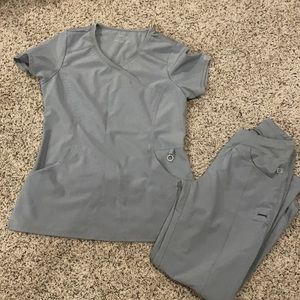 SOLD Cherokee light blue scrubs set